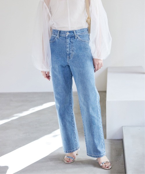 SLOBE IENA LE DENIM ストレートパンツ グレー 38 SLOBE IENA（スローブイエナ）の「《追加》LE DENIM ストレート