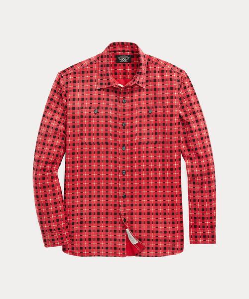 RRL（ダブル アール エル）の「チェックプリント シャモア ワーク 
