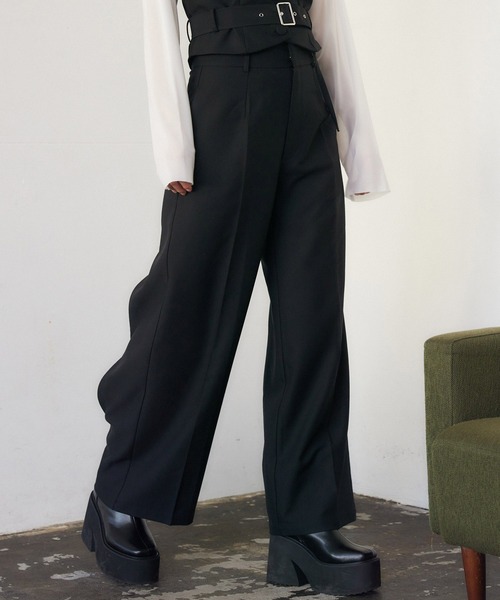 ENVYM（アンビー）の「バックスリットスラックスパンツ（スラックス・レディース・グレー/ブラック・MEDIUM/SMALL）」の7枚目の写真