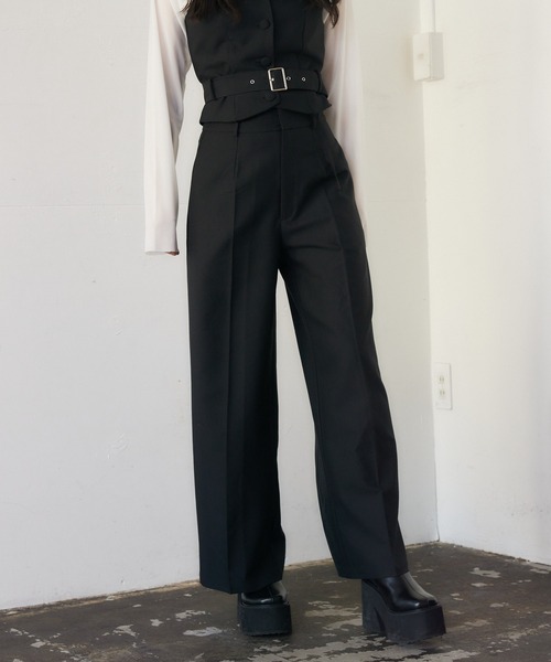 ENVYM（アンビー）の「バックスリットスラックスパンツ（スラックス・レディース・グレー/ブラック・MEDIUM/SMALL）」の11枚目の写真