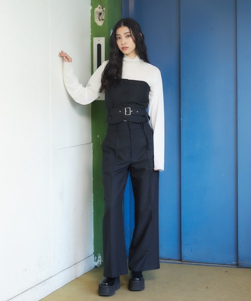 ENVYM（アンビー）の「バックスリットスラックスパンツ（スラックス・レディース・グレー/ブラック・MEDIUM/SMALL）」の14枚目の写真