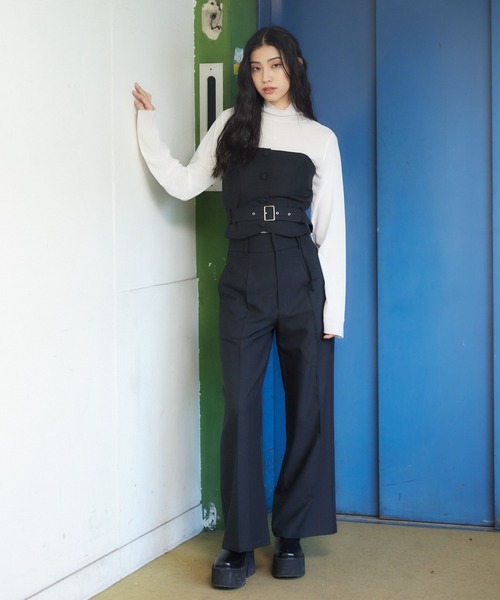 ENVYM（アンビー）の「バックスリットスラックスパンツ（スラックス・レディース・グレー/ブラック・MEDIUM/SMALL）」の15枚目の写真