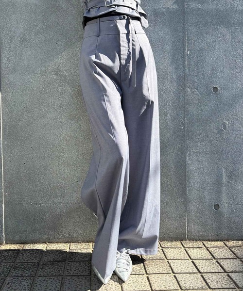 ENVYM（アンビー）の「バックスリットスラックスパンツ（スラックス・レディース・グレー/ブラック・MEDIUM/SMALL）」の20枚目の写真