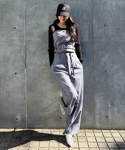 ENVYM（アンビー）の「バックスリットスラックスパンツ（スラックス・レディース・グレー/ブラック・MEDIUM/SMALL）」の18枚目の写真