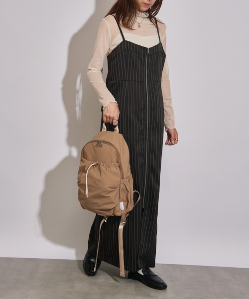 COLDE (コルデ)の「【COLDE】ギャザーナイロンバックパック リュックサック 3241-315-1(バックパック/リュック・レディース・ブラック/グレー/モカ/アイボリー・FREE)」の11枚目の写真