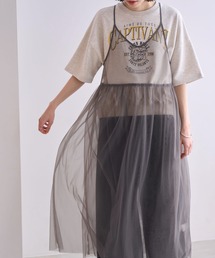 ROPE' PICNIC | バックリボンチュールキャミワンピース(ワンピース)