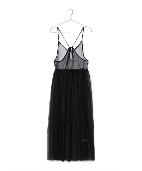 ROPE' PICNIC(ロペピクニック)の「バックリボンチュールキャミワンピース(ワンピース・レディース・オフホワイト/ブラック/チャコールグレー・38)」の4枚目の写真
