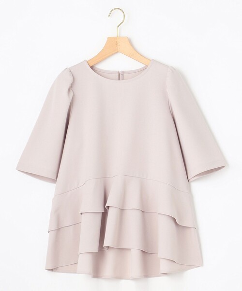 組曲（クミキョク）の「ジョーゼットジャージーフリルブラウス（シャツ/ブラウス・レディース・ブラウン系/ブラック系/ベージュ系/ライトグレー系/サックスブルー系/ネイビー系9・3/2）」の16枚目の写真