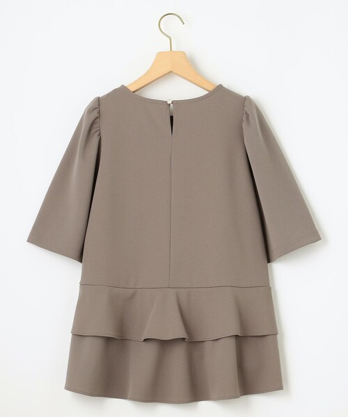 組曲（クミキョク）の「ジョーゼットジャージーフリルブラウス（シャツ/ブラウス・レディース・ブラウン系/ブラック系/ベージュ系/ライトグレー系/サックスブルー系/ネイビー系9・3/2）」の9枚目の写真