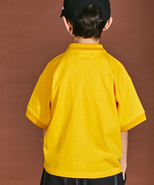PAIRMANON STREET（ペアマノンストリート）の「【PAIRMANON STREET】ビッグシルエット ワンポイント 刺繍 半袖 ポロシャツ（ポロシャツ・キッズ・イエロー系その他/ブラック系その他/グリーン系その他/ベージュ系その他/ホワイト系その他・100/150/130/140/110/90/120）」の19枚目の写真