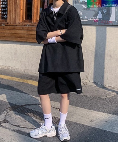 【NOWLE】半袖 ポロカラー シャツ/イージーショーツ セットアップ（ポロシャツ）｜NOWLE（ノウル）