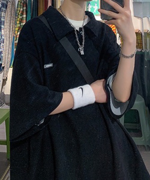 【NOWLE】半袖 ポロカラー シャツ/イージーショーツ セットアップ NOWLE】半袖 ポロカラー シャツ/イージーショーツ セットアップ
