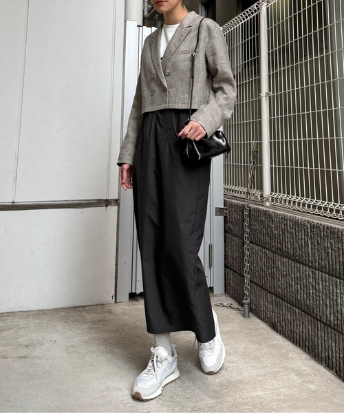 セール】short lame linen twill peaked lapel JK（その他