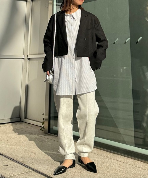 ジャケット・アウター short lame linen twill peaked lapel JK セール】short lame linen twill peaked lapel JK（その他