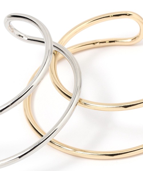 niko and...(ニコアンド)の「メタルWラウンドバングル(バングル/リストバンド・レディース・グレー/イエロー・0)」の4枚目の写真