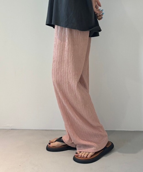 Unitage(ユニテージ)の「カットジャガードイージーパンツ(その他パンツ・レディース・ブルー/ホワイト/ブラック/グリーン/ピンクベージュ・FREE)」の5枚目の写真