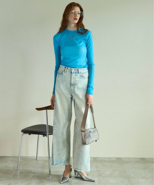 MAISON SPECIAL(メゾンスペシャル)の「Side Long Zip Denim/サイドロングジップデニム(デニムパンツ・レディース・ブラック/ブルー/オフホワイト/ブラウン・36/38)」の17枚目の写真