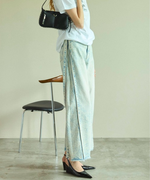 MAISON SPECIAL(メゾンスペシャル)の「Side Long Zip Denim/サイドロングジップデニム(デニムパンツ・レディース・ブラック/ブルー/オフホワイト/ブラウン・36/38)」の10枚目の写真