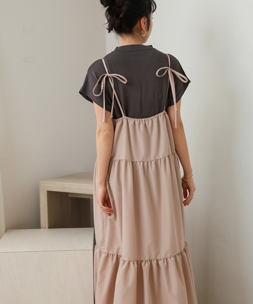 セール】【低身長向けサイズあり】リボンストラップティアード