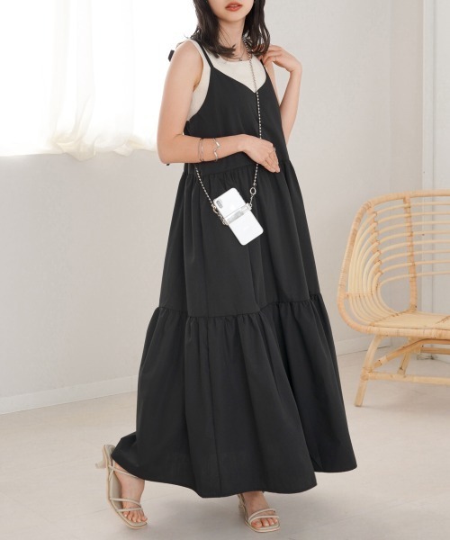 frill all in one / black [2size] ♡LONG再販 （ハイネック