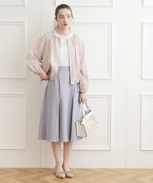 Couture broochうす軽アウターバックフリルシアーブルゾン 36 couture