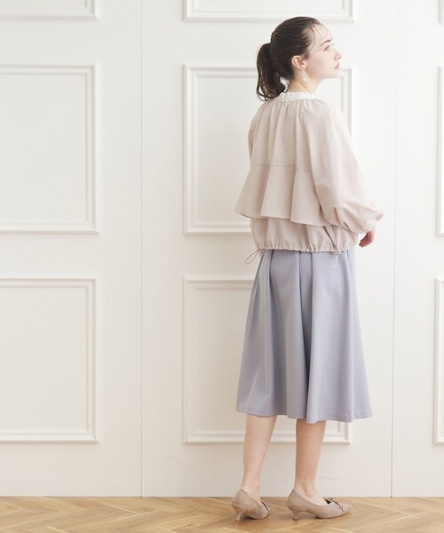 Couture broochうす軽アウターバックフリルシアーブルゾン 36 couture