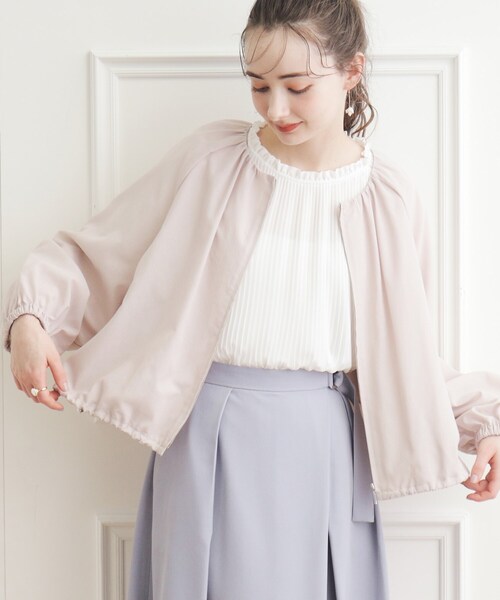 Couture broochうす軽アウターバックフリルシアーブルゾン　36 couture brooch（クチュールブローチ）の「◇【ロングシーズン