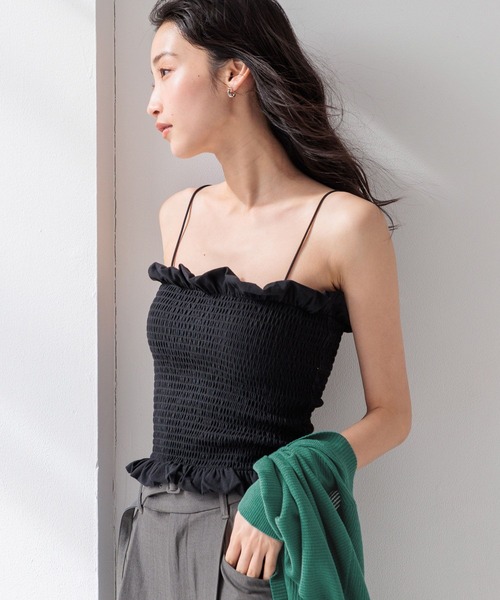 セール】スタイルUPシャーリングキャミ 108514（キャミソール