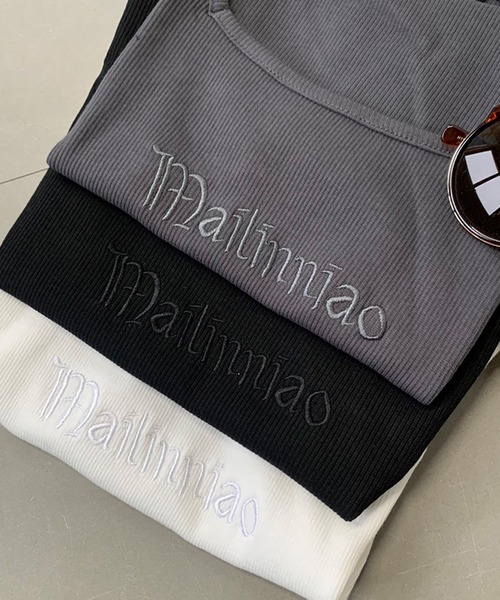 セール】刺繍ロゴスクエアネッククロップド丈チビ半袖Tシャツ（T