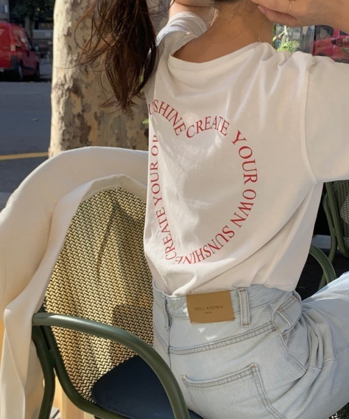セール】ハートロゴバックプリントTシャツ（Tシャツ/カットソー