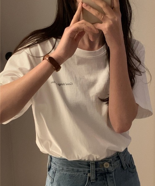 LAC-VERT(ラック・ヴェール)の「ハートロゴバックプリントTシャツ(Tシャツ/カットソー・レディース・グリーン/レッド/ブラック・FREE)」の22枚目の写真