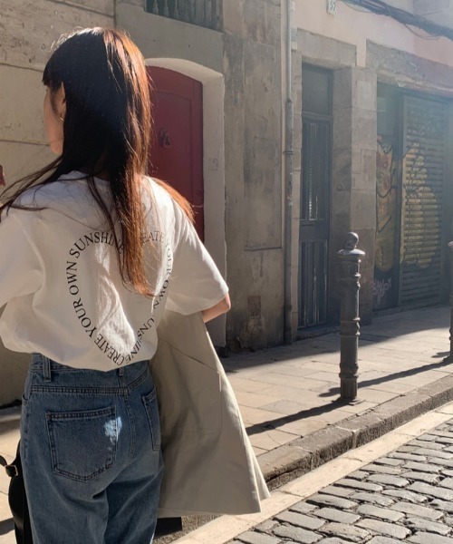 LAC-VERT(ラック・ヴェール)の「ハートロゴバックプリントTシャツ(Tシャツ/カットソー・レディース・グリーン/レッド/ブラック・FREE)」の9枚目の写真