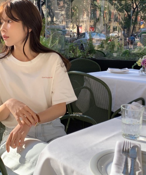 LAC-VERT(ラック・ヴェール)の「ハートロゴバックプリントTシャツ(Tシャツ/カットソー・レディース・グリーン/レッド/ブラック・FREE)」の6枚目の写真