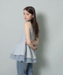 Rirandture✨２WAY レイヤードペプラムプルオーバー　アイボリー　2 Rirandture（リランドチュール）の「2WAYレイヤードペプラム