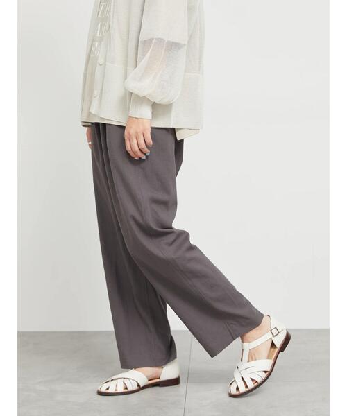 sm2rhythm（サマンサモスモスリズム）の「【イージーケア】レーヨンリネンイージーパンツ（その他パンツ・レディース・ブラック/グレー/ベージュ・F）」の3枚目の写真