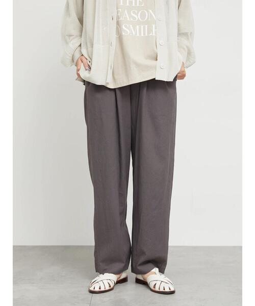 sm2rhythm（サマンサモスモスリズム）の「【イージーケア】レーヨンリネンイージーパンツ（その他パンツ・レディース・ブラック/グレー/ベージュ・F）」の5枚目の写真