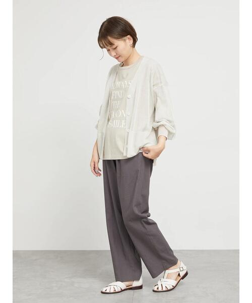 sm2rhythm（サマンサモスモスリズム）の「【イージーケア】レーヨンリネンイージーパンツ（その他パンツ・レディース・ブラック/グレー/ベージュ・F）」の7枚目の写真