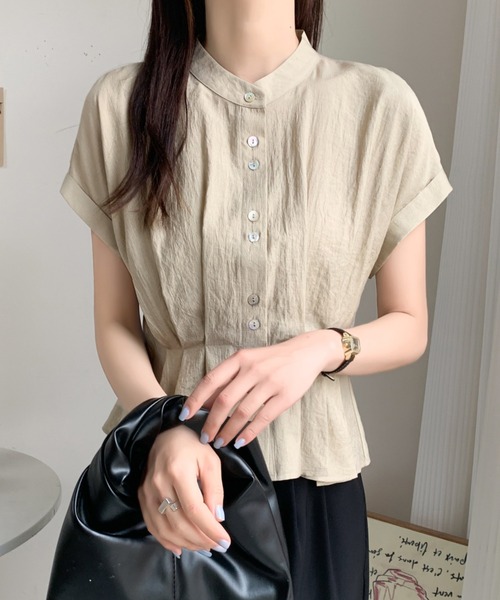 ABITOKYO(アビトーキョー)の「フロントタック貝ボタンシャツブラウス(シャツ/ブラウス・レディース・ベージュ/ブラック/アイボリー・M/L)」の19枚目の写真