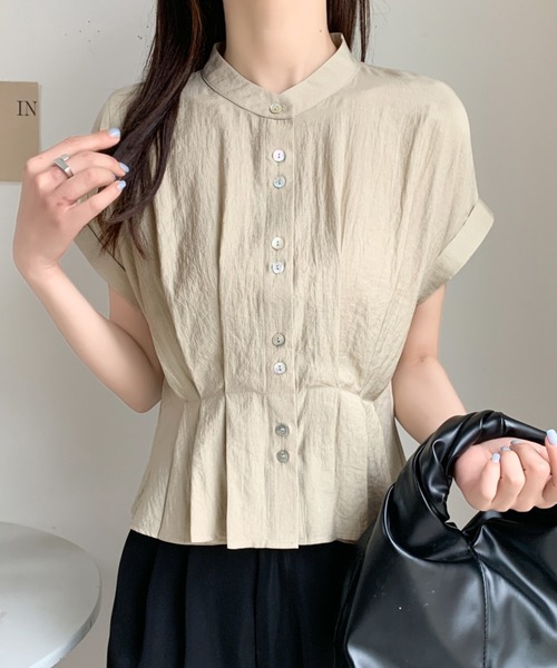 ABITOKYO(アビトーキョー)の「フロントタック貝ボタンシャツブラウス(シャツ/ブラウス・レディース・ベージュ/ブラック/アイボリー・M/L)」の21枚目の写真
