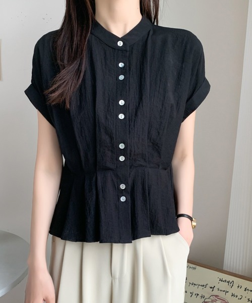 ABITOKYO(アビトーキョー)の「フロントタック貝ボタンシャツブラウス(シャツ/ブラウス・レディース・ベージュ/ブラック/アイボリー・M/L)」の12枚目の写真