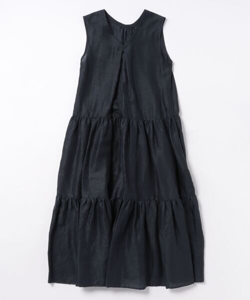 PICCIN（ピッチン）の「バックリボンティアードリネンワンピース（ワンピース・レディース・ベージュ/ネイビー/ピンク・M）」の14枚目の写真