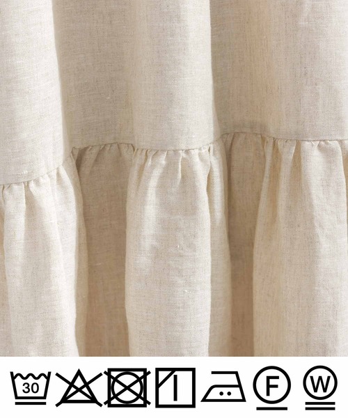 PICCIN（ピッチン）の「バックリボンティアードリネンワンピース（ワンピース・レディース・ベージュ/ネイビー/ピンク・M）」の11枚目の写真