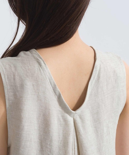 PICCIN（ピッチン）の「バックリボンティアードリネンワンピース（ワンピース・レディース・ベージュ/ネイビー/ピンク・M）」の18枚目の写真
