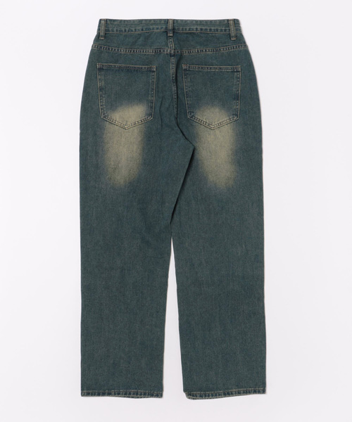 NOWLE（ノウル）の「【NOWLE】ヴィンテージ風 ワイドデニム パンツ（デニムパンツ・メンズ・ダークインディゴブルー・LARGE/X-LARGE/MEDIUM）」の8枚目の写真