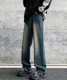 NOWLE | 【NOWLE】ヴィンテージ風 ワイドデニム パンツ(デニムパンツ)