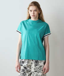 【接触冷感】袖テープモックネックTシャツ