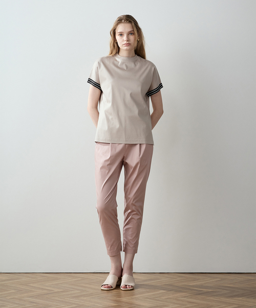 LE SOUK HOLIDAY(ルスークホリデー)の「【接触冷感】袖テープモックネックTシャツ(Tシャツ/カットソー・レディース・グリーン/ピンク/カーキ/オフホワイト/ベージュ・L/M)」の20枚目の写真