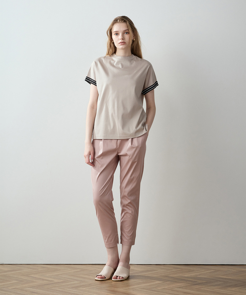 LE SOUK HOLIDAY(ルスークホリデー)の「【接触冷感】袖テープモックネックTシャツ(Tシャツ/カットソー・レディース・グリーン/ピンク/カーキ/オフホワイト/ベージュ・L/M)」の21枚目の写真