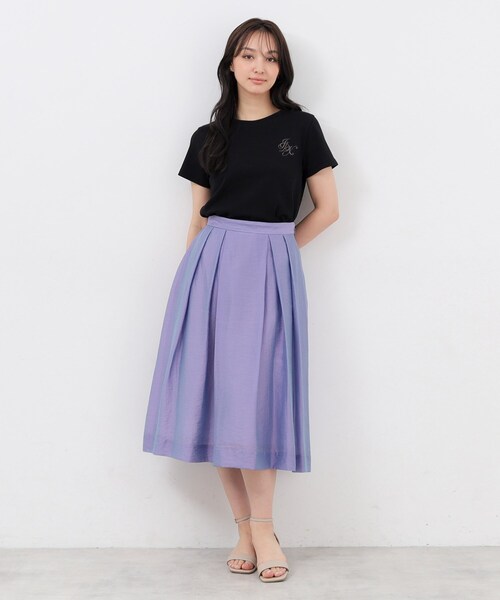 index（インデックス）の「◆UV エンブレム刺繍コットンTシャツ【接触冷感/洗濯機洗い可】（Tシャツ/カットソー・レディース・ホワイト系9/ブラック/オフホワイト/ナチュラル・36/38/40/42）」の21枚目の写真