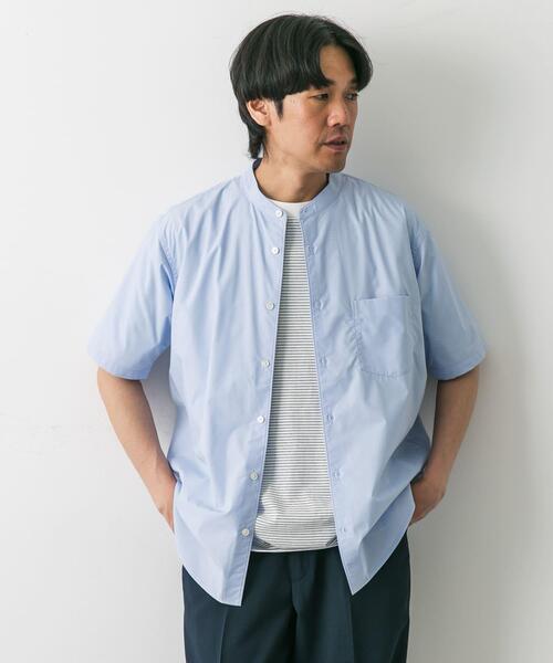 URBAN RESEARCH DOORS（アーバンリサーチドアーズ）の「L/T タイプライター バンドカラーシャツ（シャツ/ブラウス・メンズ・チャコールグレー/ライトブルー/ブラウン・LARGE/MEDIUM）」の17枚目の写真